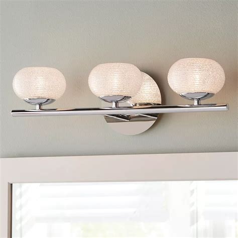 With its timeless brushed nickel finish and frosted and clear edge glass shades, the Truitt vanity light will light up the room and provide years of enjoyment. . Home depot bathroom light fixtures
